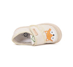 D.D.Step tenisi baieti din panza 22-27 Cream cu vulpe