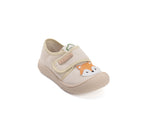 D.D.Step tenisi baieti din panza 22-27 Cream cu vulpe