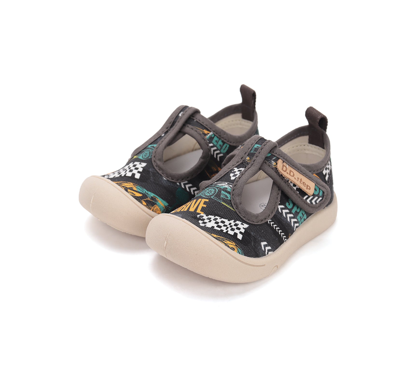 D.D.Step tenisi baieti decupati din panza 22-33 Marine Grey Speed Drive Imagine principală a produsului