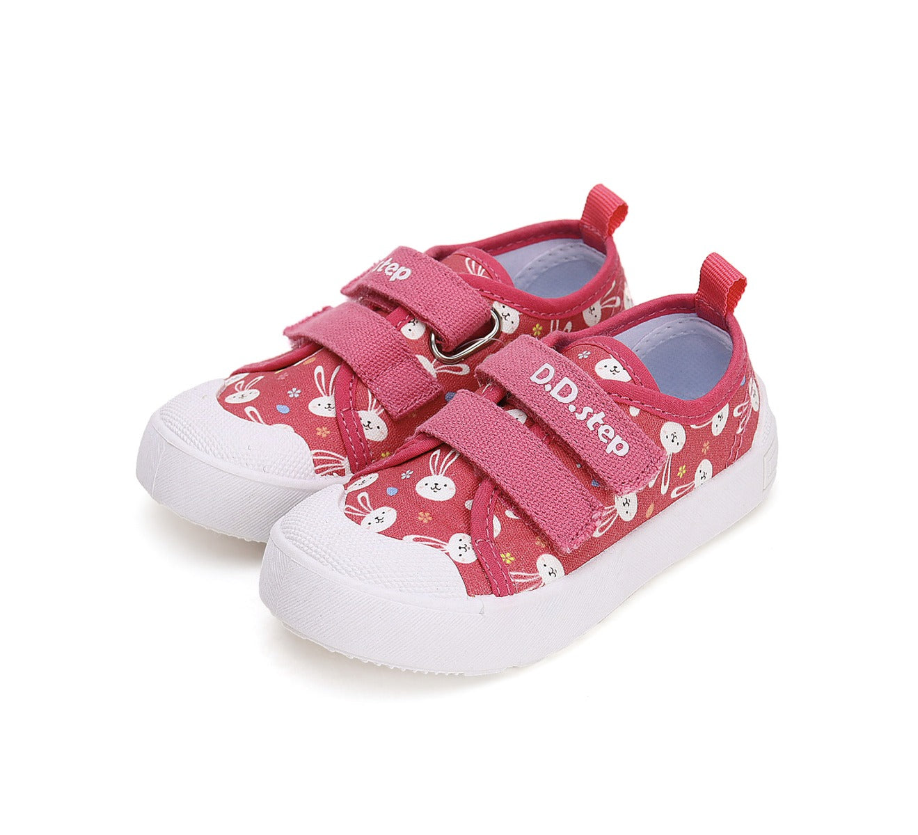 D.D.Step tenisi fete 26-31 Dark Pink cu iepurasi