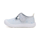 D.D.Step tenisi fete decupati 22-27 Sky Blue cu floricele