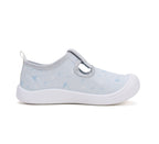 D.D.Step tenisi fete decupati 22-27 Sky Blue cu floricele