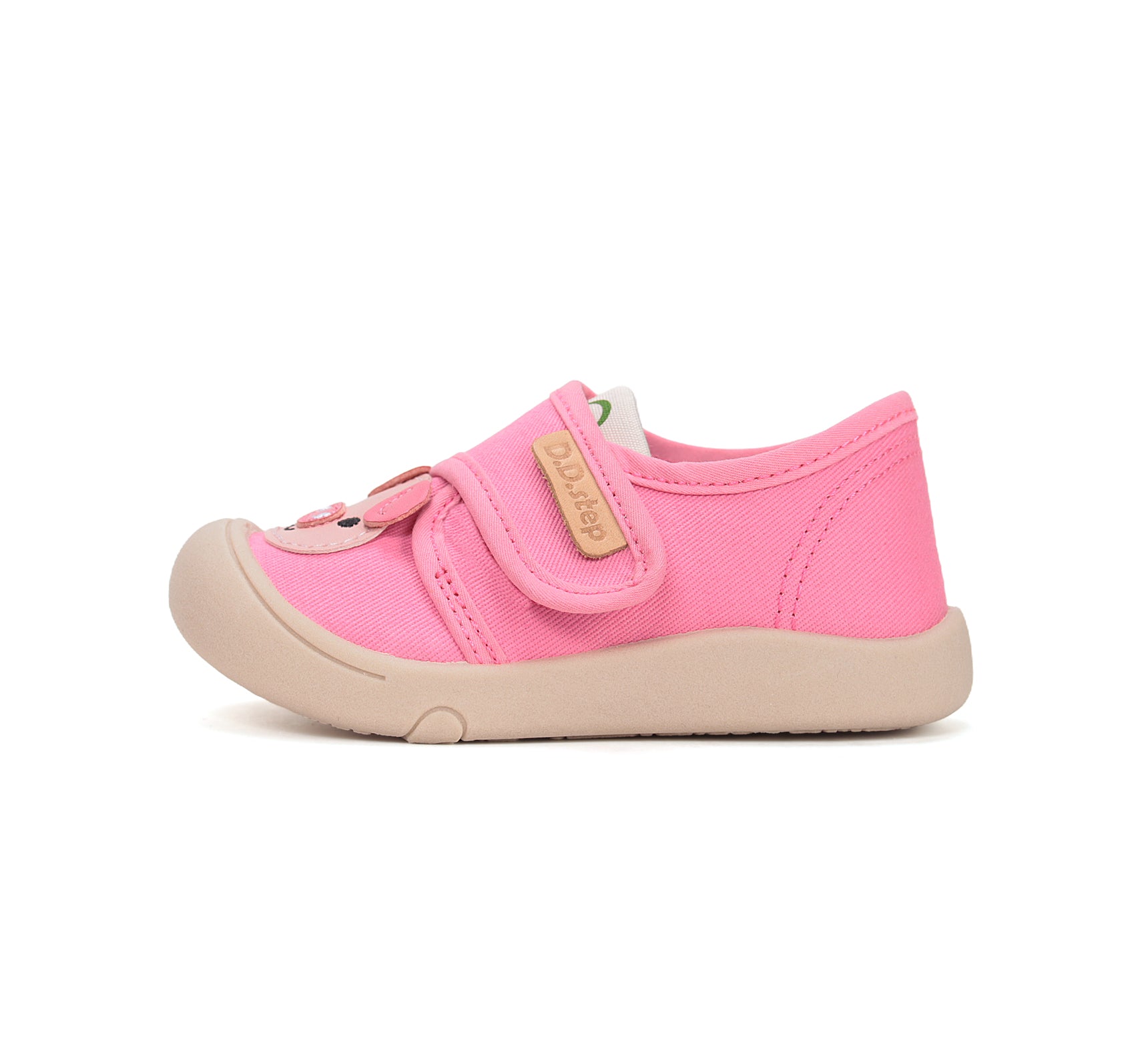 D.D.Step tenisi fete din panza 22-27 Hot Pink cu catel