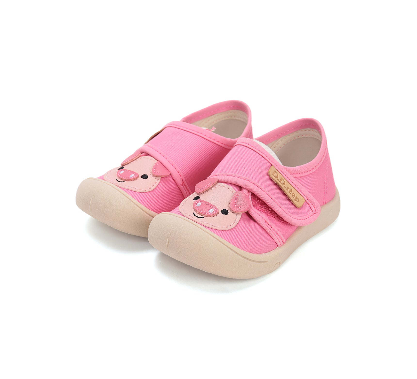 D.D.Step tenisi fete din panza 22-27 Hot Pink cu catel Imagine principală a produsului