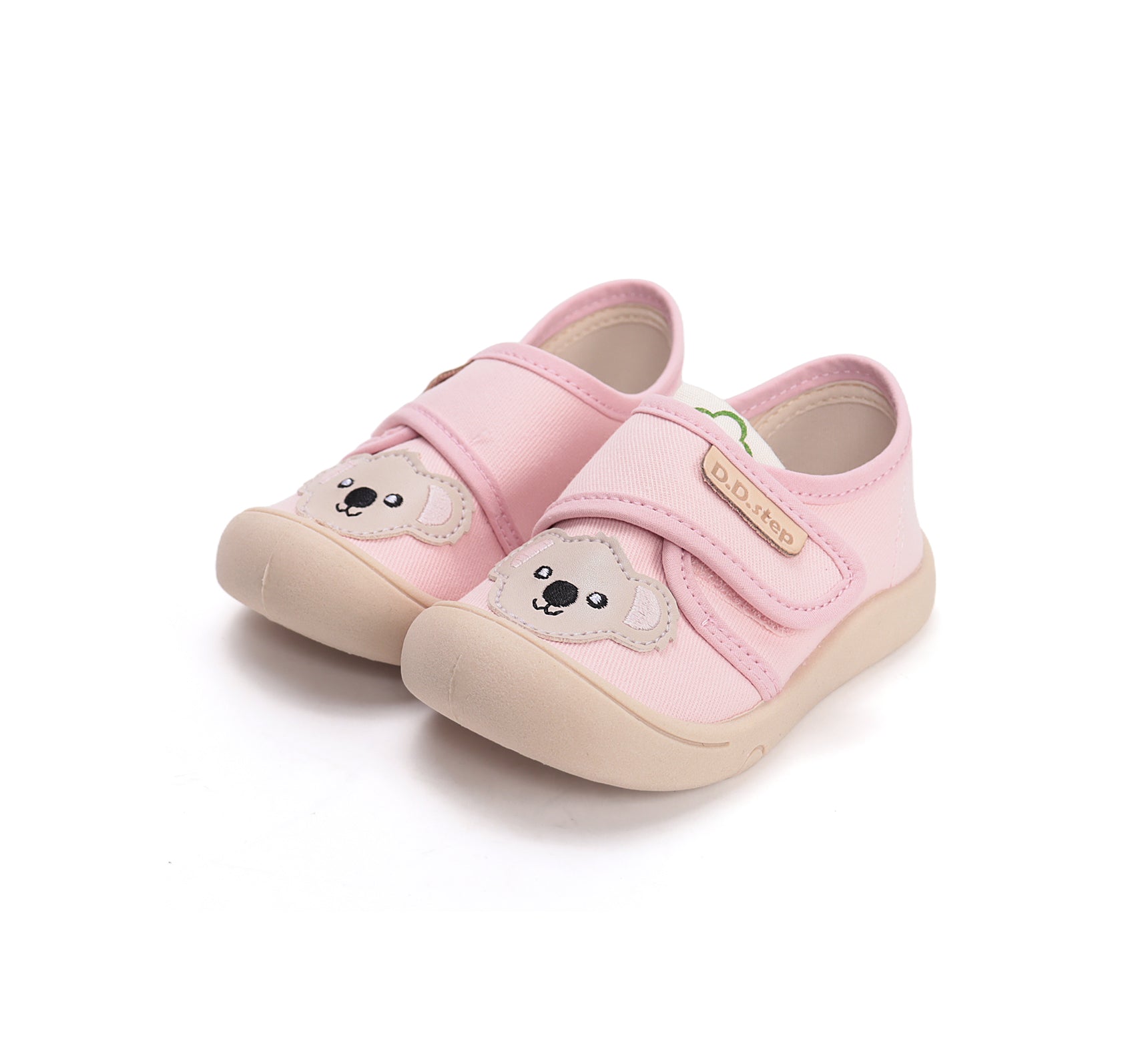 D.D.Step tenisi fete din panza 22-27 Baby Pink cu catel
