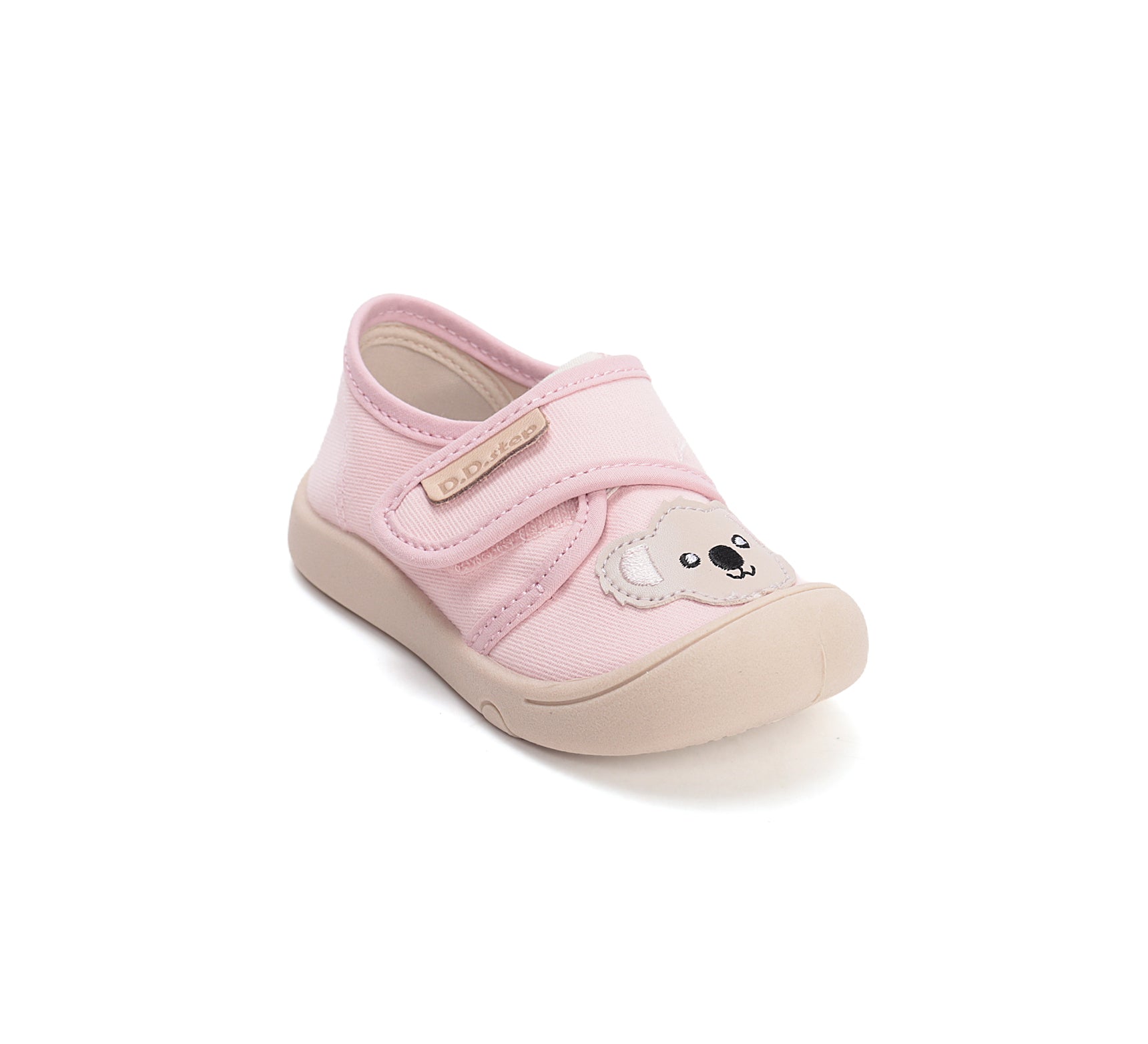 D.D.Step tenisi fete din panza 22-27 Baby Pink cu catel