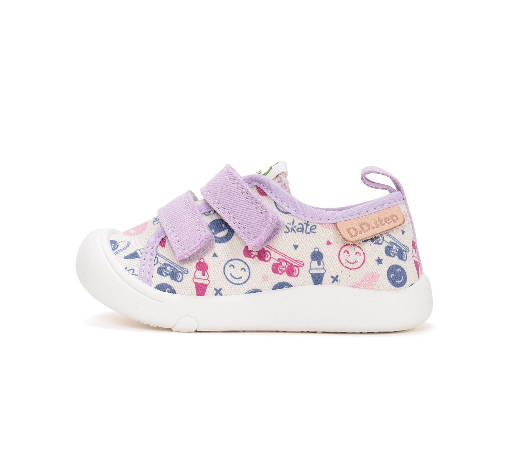 D.D.Step tenisi fete din panza 28-33 Cream Skate