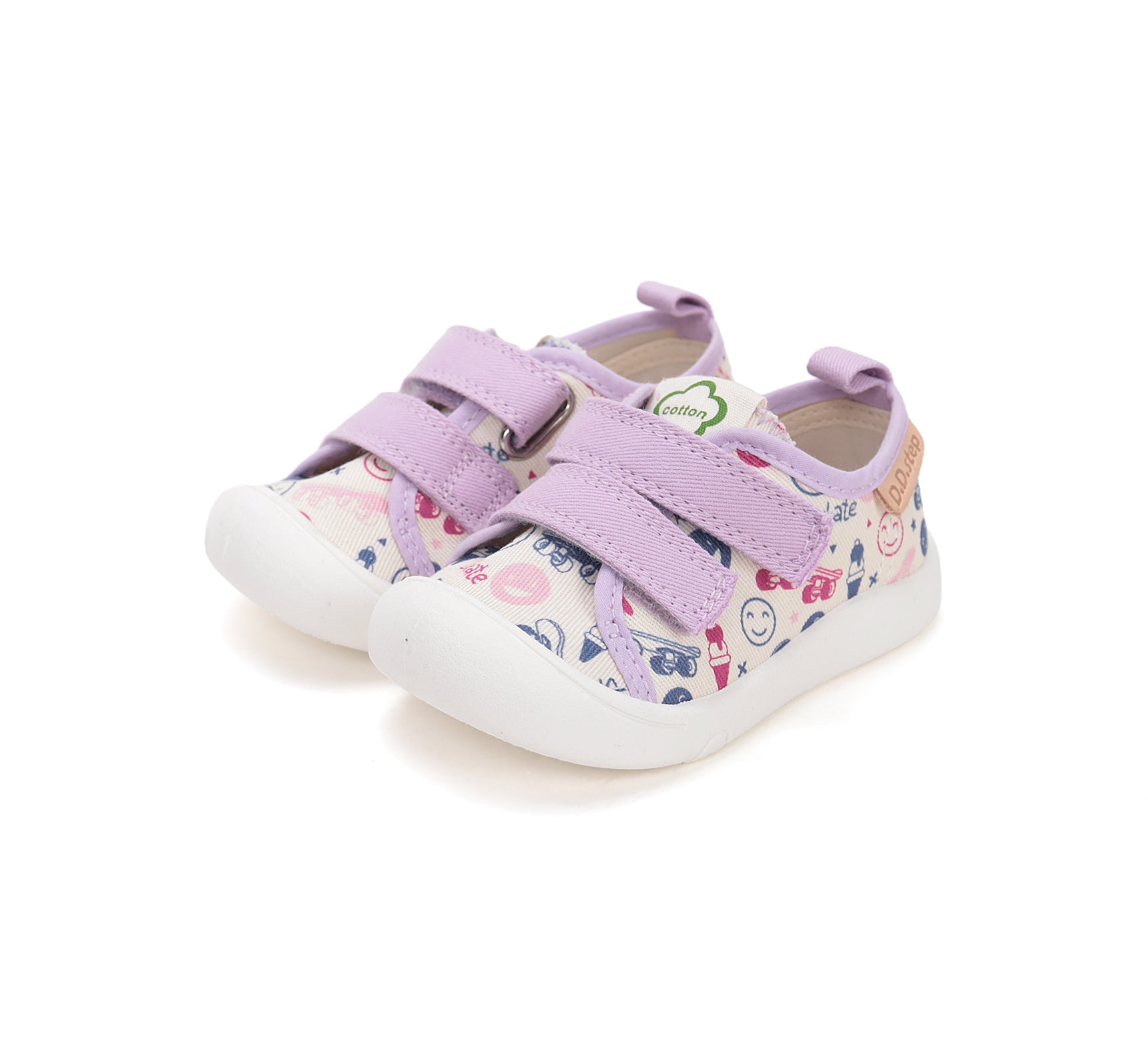 D.D.Step tenisi fete din panza 28-33 Cream Skate