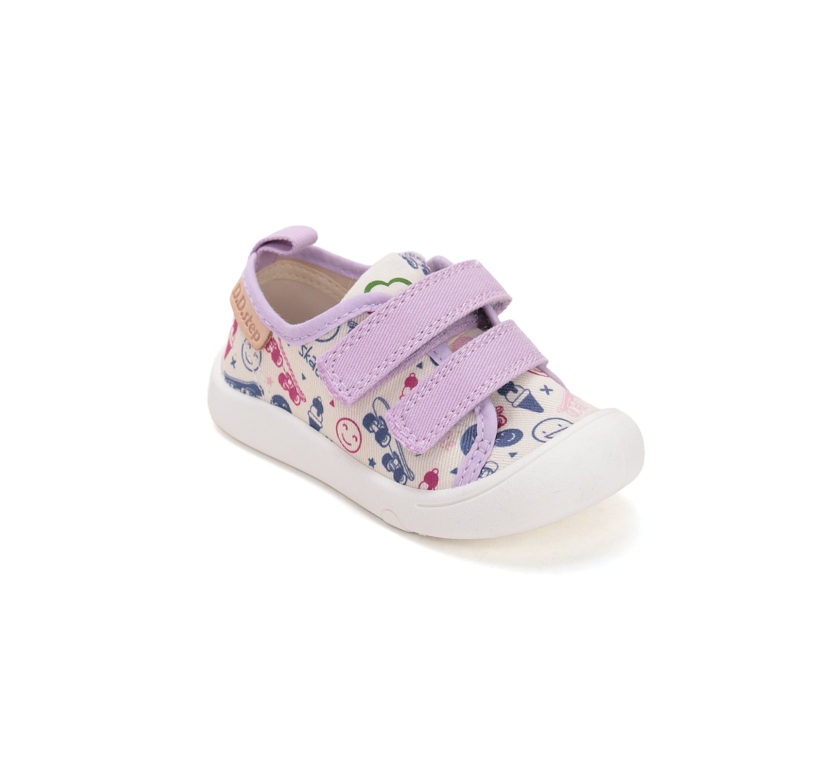D.D.Step tenisi fete din panza 28-33 Cream Skate