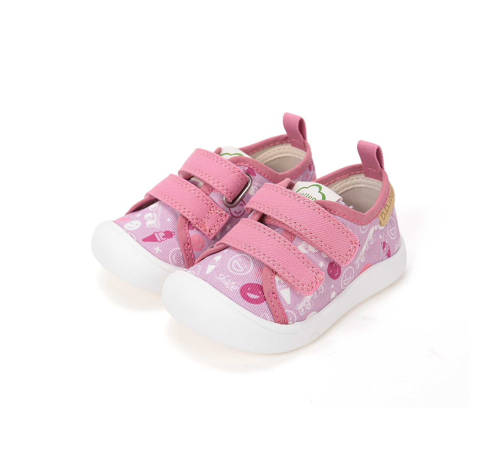 D.D.Step tenisi fete din panza 28-33 Daisy Pink Skate