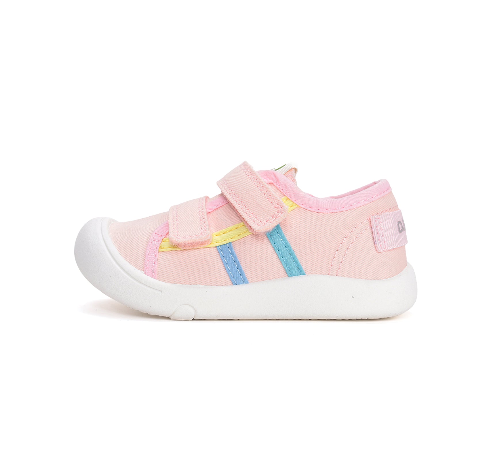 D.D.Step tenisi fete din panza 28-33 Baby Pink cu dungi