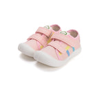 D.D.Step tenisi fete din panza 28-33 Baby Pink cu dungi