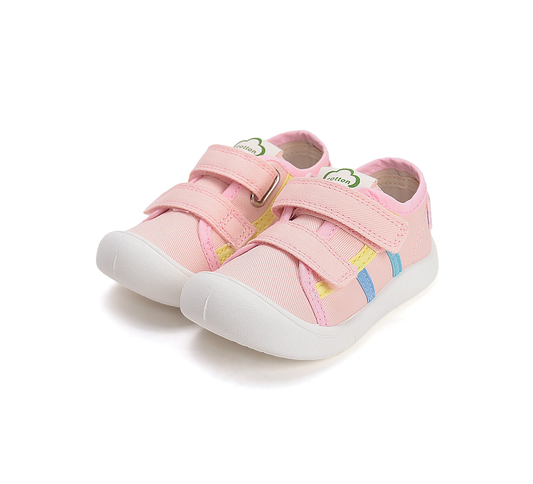 D.D.Step tenisi fete din panza 28-33 Baby Pink cu dungi