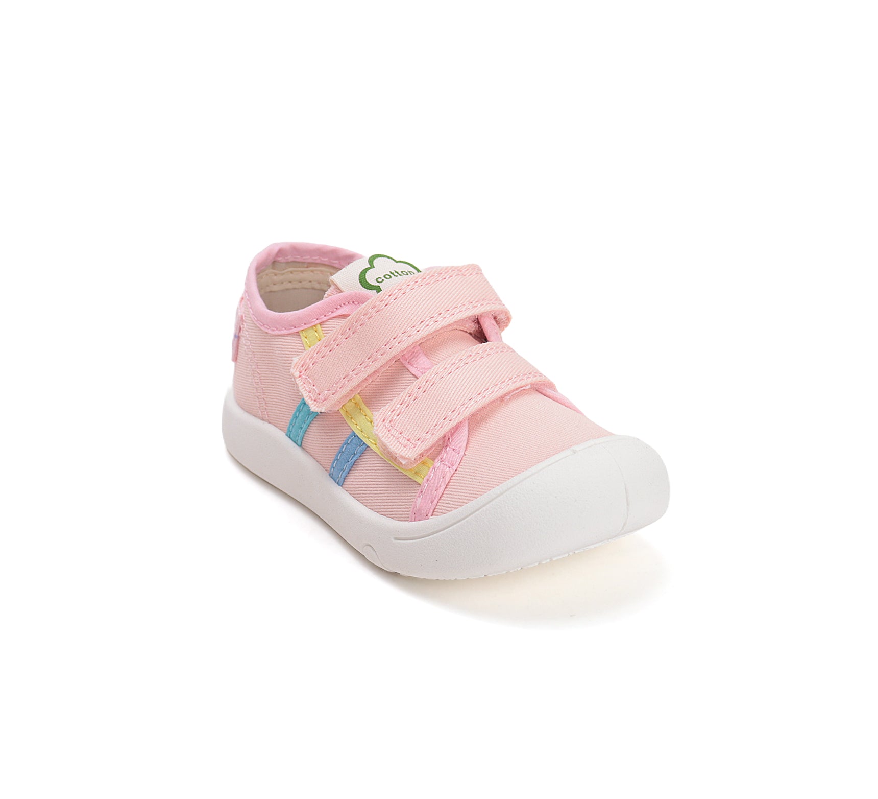 D.D.Step tenisi fete din panza 28-33 Baby Pink cu dungi