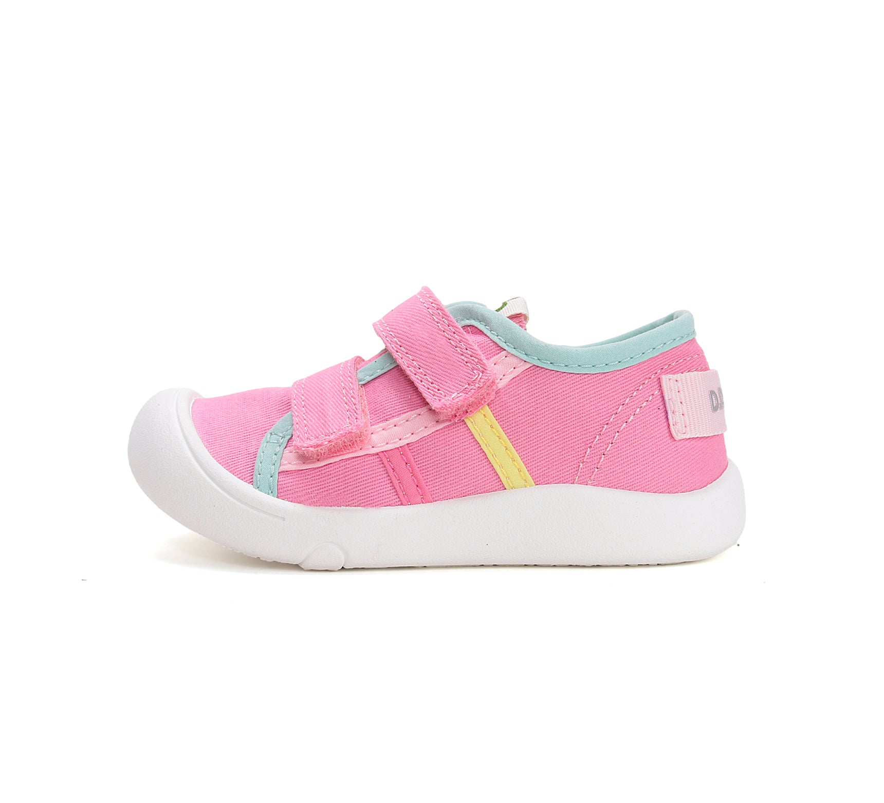 D.D.Step tenisi fete din panza 22-27 Hot Pink cu dungi