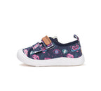 D.D.Step tenisi fete din panza 22-27 Royal Blue cu desene roz