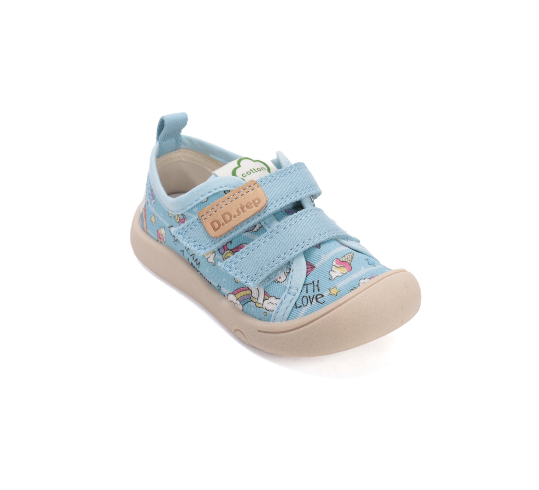 D.D.Step tenisi fete din panza 22-33 Oceanic Unicorn