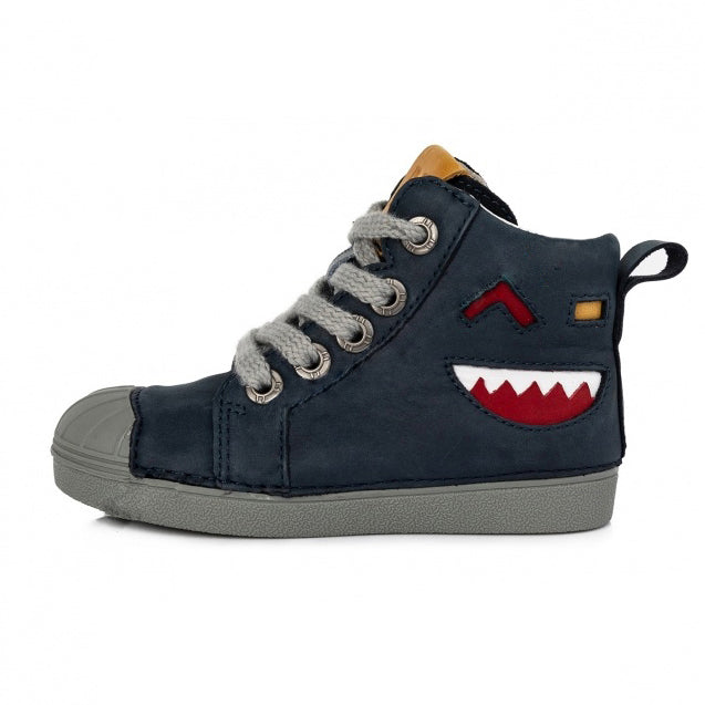 D.D.Step Pantofi baieti cu siret si fermoar 25-30 Royal Blue 01