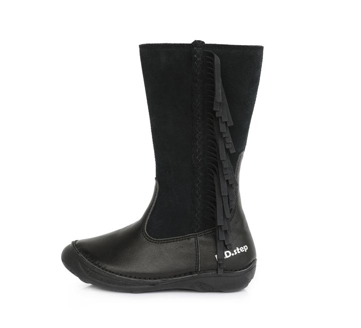 D.D.Step cizme fete imblanite Water-Repellent 25-30, Black 01