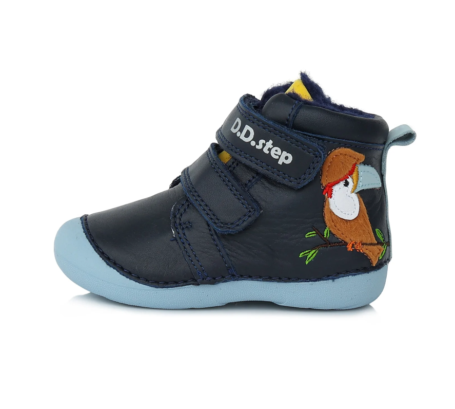 D.D.Step ghete baieti Primii Pasi imblaniti 20-25, Pasare Royal Blue Imagine principală a produsului