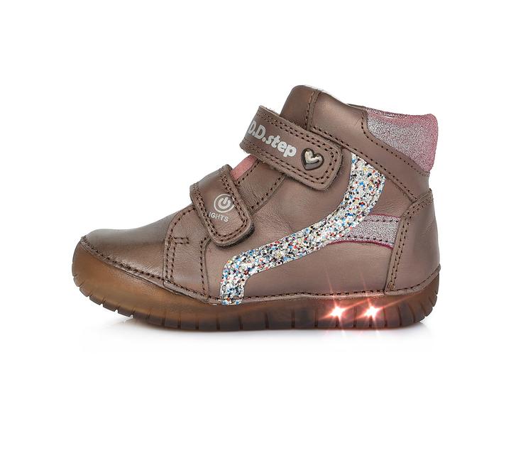 D.D.Step ghete fete cu LED Water-Repellent 31-36, Bronze 01 Imagine principală a produsului