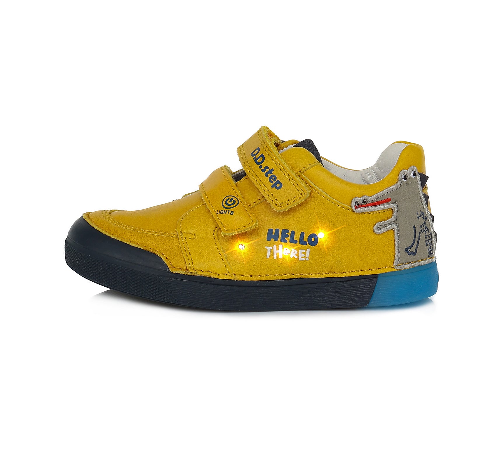 D.D.Step pantofi baieti cu LED 25-30, Yellow S068-506BM 01