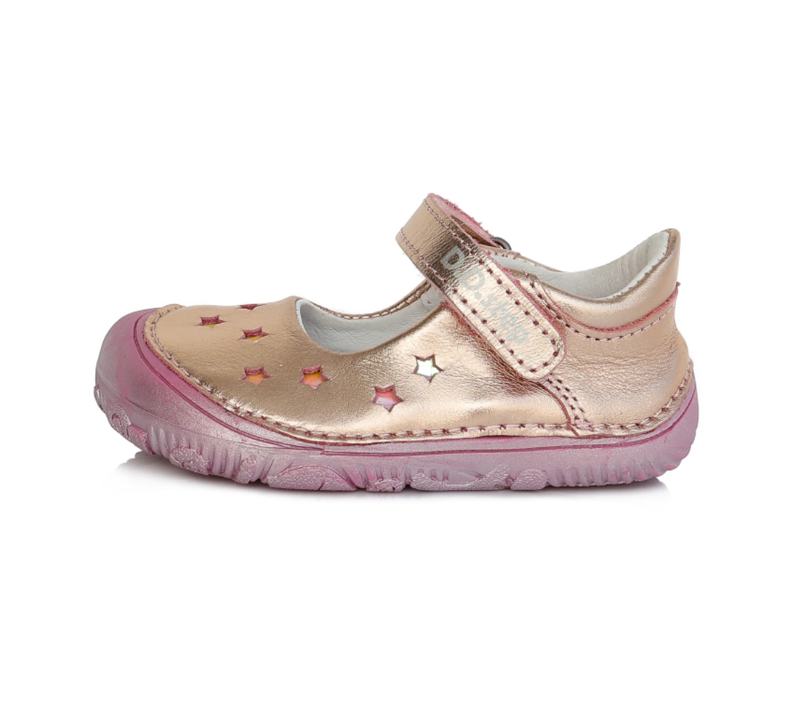 D.D.Step pantofi fete decupati Barefoot 20-25, Metallic Pink 01 Imagine principală a produsului