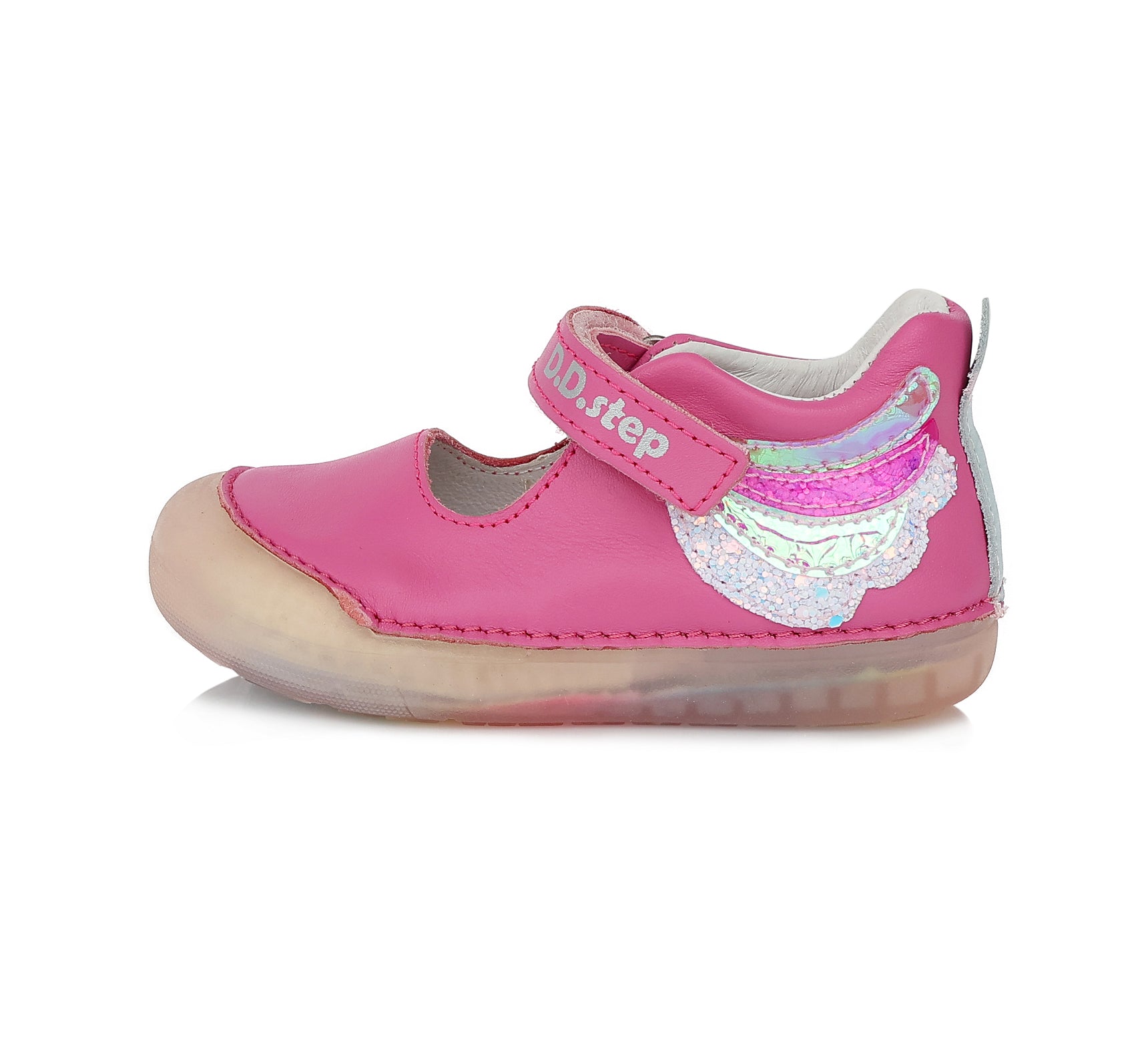 D.D.Step pantofi fete decupati Primii Pasi 20-25, Dark Pink 01 Imagine principală a produsului