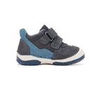 D.D.Step pantofi baieti piele 19-24 Royal blue cu insertii