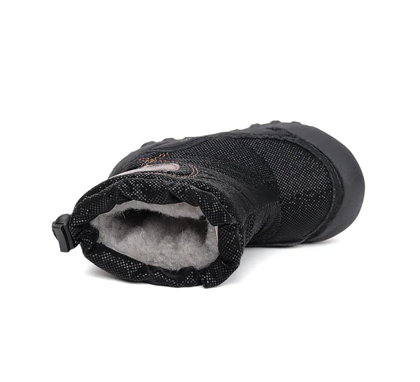 D.D.Step cizme fete Aqua-Tex imblanite 22-27 Black cu inimioara