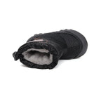 D.D.Step cizme fete Aqua-Tex imblanite 28-33 Black cu inimioara