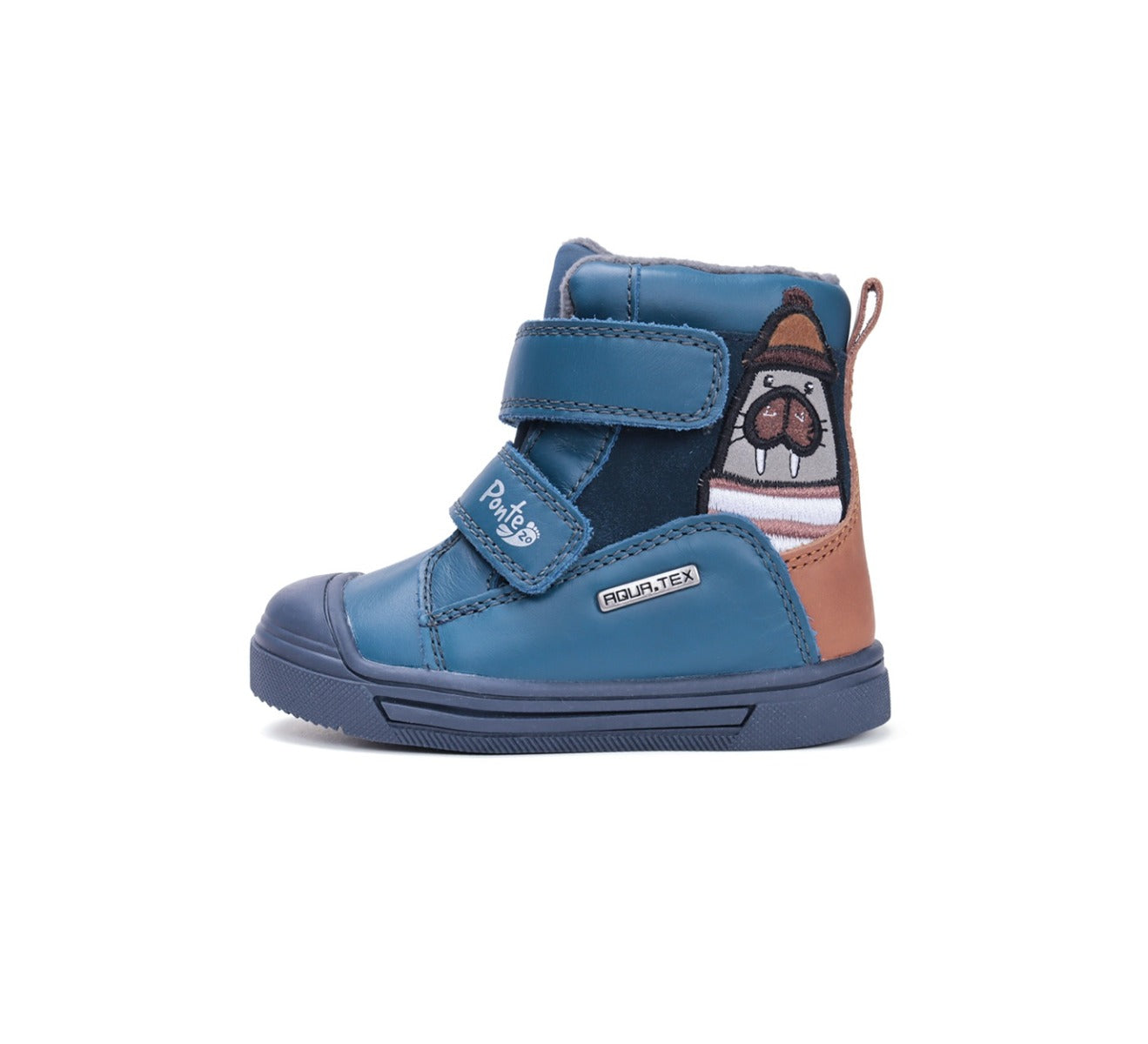 D.D.Step ghete baieti AQUA-TEX captusite Ponte20 supinati 22-27 Calypso Sky cu foca