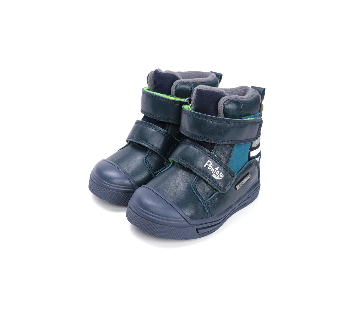 D.D.Step ghete baieti AQUA-TEX captusite Ponte20 supinati 22-27 Royal Blue cu foca
