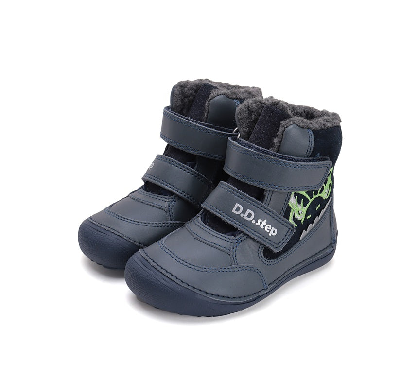 D.D.Step ghete baieti Barefoot captusite 25-30 Royal Blue cu crocodil Imagine principală a produsului