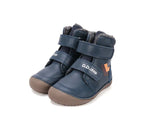 D.D.Step ghete baieti Barefoot captusite 25-30 Rotal Blue cu portocaliu
