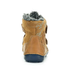 D.D.Step ghete baieti Barefoot captusite cu talpa fluorescenta 25-30 Chocolate cu unelte