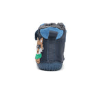 D.D.Step ghete baieti Barefoot imblanite 20-25 Royal Blue cu catel