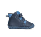 D.D.Step ghete baieti Barefoot imblanite 20-25 Royal Blue cu catel