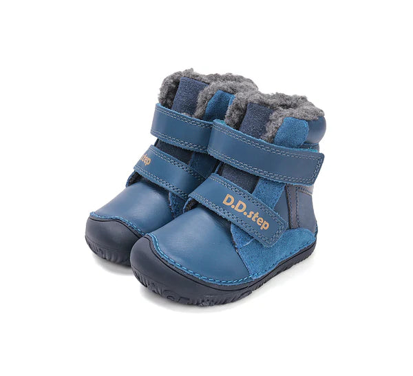 D.D.Step ghete baieti Barefoot imblanite 26-31 Bermuda Blue