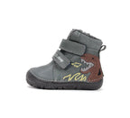 D.D.Step ghete baieti Barefoot imblanite cu talpa fluorescenta 20-25 Emerald cu dino