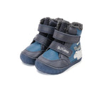 D.D.Step ghete baieti imblanite cu talpa fluorescenta 19-24 Calypso Sky Wild Animals