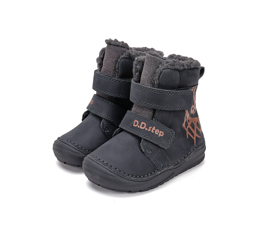 D.D.Step ghete baieti imblanite 20-25 Dark Grey Baschet Imagine principală a produsului