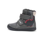 D.D.Step ghete baieti imblanite 26-31 Dark Grey cu dino