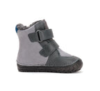 D.D.Step ghete baieti imblanite cu talpa fluorescenta 19-24 Dark Grey Wild Animals