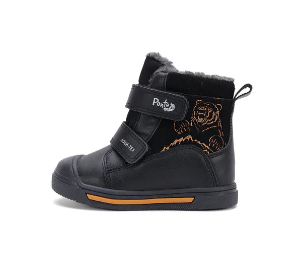 D.D.Step ghete baieti imblanite Ponte20 supinati 22-27 Black cu urs