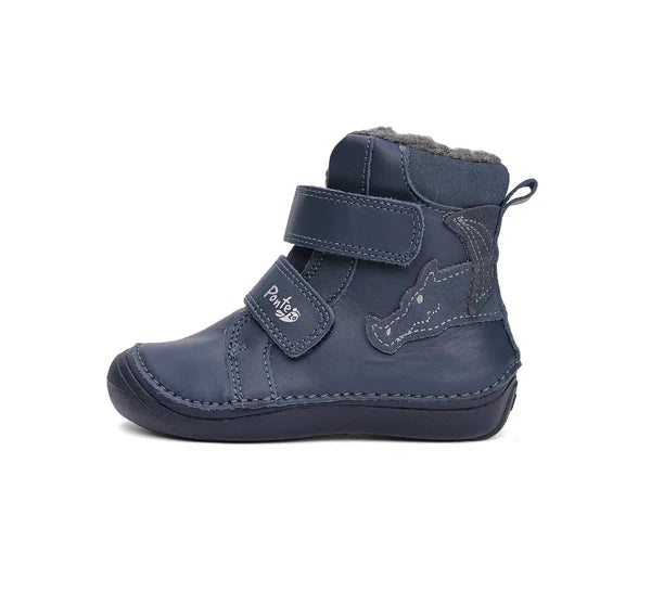 D.D.Step ghete baieti imblanite Ponte20 supinati 30-35 Royal Blue cu dragon