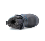 D.D.Step ghete baieti imblanite cu talpa fluorescenta 26-31 Royal Blue  cu crocodil si pesti