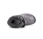 D.D.Step ghete fete Barefoot captusite cu talpa fluorescenta 25-30 Dark Grey cu sirena