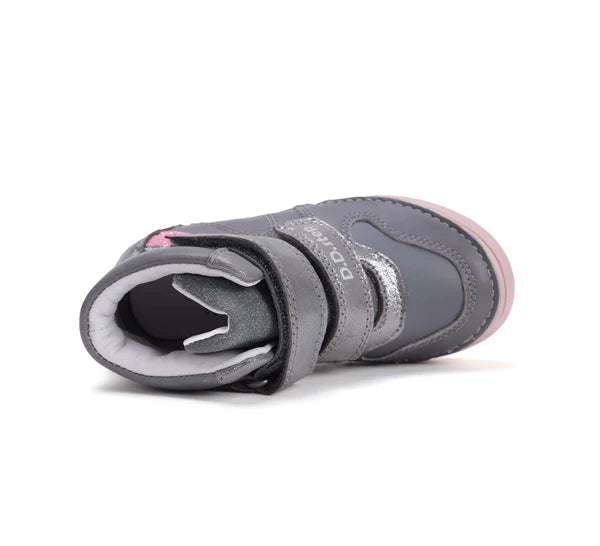 D.D.Step ghete fete cu scai 32-37 Grey cu dunga