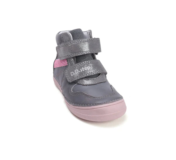 D.D.Step ghete fete cu scai 32-37 Grey cu dunga